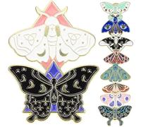VALICLUD 10 Stück Schmetterlings und Tierbroschen Emaillierte Anstecknadeln Modische Revers und Schalclips Bunte Metallbroschen für Pullover Taschen und Hüte Damen Schmuck Accessoire