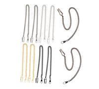 VALICLUD 10 Stück Teiliges Vintage Taschenuhrenketten Retro Legierungsketten in Bronze Schwarz Silber Gold Rotkupfer Langlebige Antike Uhrenketten für Herren Damen Modisches Accessoire