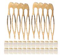 VALICLUD 100 Stück Goldene Haarkämme 5 Zähne Kleine Metall Schiebekämme Haarschmuck für Brautschleier Selbstgemacht Haar Accessoires für Damen