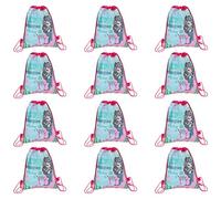 VALICLUD 12 Stück-pack Cartoon Kordelzug Rucksack Kinder Turnbeutel Meerjungfrau Motiv Strapazierfähiges Material Vielseitiger Aufbewahrungsbeutel für Schule Party Reise Zufällige Farbe