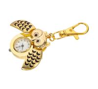 VALICLUD 1stk Eule Hängt Am Tisch Karabiner-taschenuhr Wecker Am Bett Papa Taschenuhr Silberne Eule Vintage-deko Armbanduhr Legierung Weiß