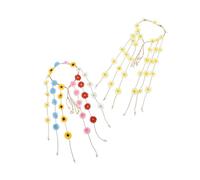 VALICLUD 2 Stück Festliche Gänseblümchen Haarbänder aus Textilem Material Flexibel und Bequem Mädchen Strand Stirnband Leichter Kopfschmuck für Festival und Urlaub