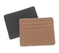 VALICLUD 2 Stück Pu Kartenhüllen mit RFID Schutz Schlanker Kartenhalter Multifunktionale Ausweishüllen für Bank und Visitenkarten Leicht Tragbar für Büro und Alltag Schwarz Braun