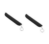 VALICLUD 2 Stück -Stiftspeicherbeutel Stiftetui für Erwachsene Brunnen Stifttragetasche Fall Bleistiftbeutel klein Markierungstaschenetui Stifthaltertasche Stifttaschen Pu Schwarz