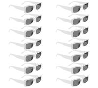 VALICLUD 20 Stück Pack Modische Sonnenbrillen für Damen und Herren Leichtes Minimalistisches Design in Weiß Grau UV Schutz Komfortabel für Party Urlaub und Alltag