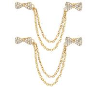VALICLUD 2stücke Damen Cardigan Clips Elegante Schmetterlings-kragenclips Für Blusen Strickjacken Und Pullover Stilvolle Verschlüsse Für Hochzeiten Partys Und Besondere Anlässe