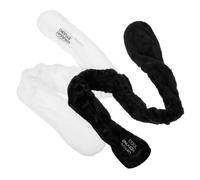 VALICLUD 2stücke Kaninchen Stirnband Plüsch Haarreifen Für Damen Flexibles Kopftuch Haar-accessoires in Schwarz Und Weiß Atmungsaktiv Und Schweißabsorbierend