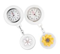 VALICLUD 2stücke Krankenpflege Taschenuhr Mit Einziehbarem Clip Tragbare Schwesternuhr Fob-Uhr Für Pflegekräfte Für Täglichen Und Einfache Zeitabfrage
