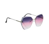 VALICLUD 2stücke Trendige Damen Sonnenbrille Mit Kristallen Uv-schutz Elegante Partybrille Kreative Accessoires Für Outdoor-aktivitäten Und Feiern