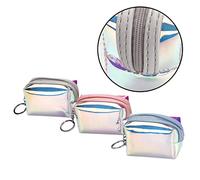 VALICLUD 3 Stück Bunte Damen Geldbörsen aus Umweltfreundlichem Material Kleine Transparente Aufbewahrungstaschen Kreative Münzbeutel für Alltag und Reisen Zufällige Farbe