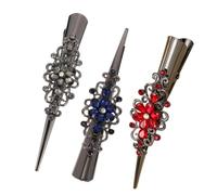VALICLUD 3 Stück pack Entenschnabel Haarspangen aus Legierung mit Strass Einfach zu Verwenden und Haltbar Elegantes Design für Professionellen Salon und Heimgebrauch
