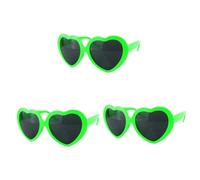 VALICLUD 3St herz brille kunststoffgläser heart shaped sunglasses partygläser Langlebige Sonnenbrille heart shaped glasses schnapsgläser Herzbrille Kostümbrille liebe sonnenbrillen