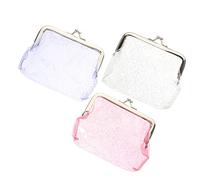 VALICLUD 3stücke Durchsichtiges mit Verschluss Kleine Geldbörse für Damen Transparente Münztasche Handliches Aufbewahrungstasche für Kleingeld