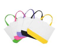 VALICLUD 5Er Pack Tragbare Einkaufstaschen Aus Canvas Stylische Canvas Taschen Farbige Tragetaschen