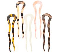 VALICLUD 5stücke U-förmige Haarnadeln Für Damen Retro-haarspangen Aus Acetat Für Mädchen Haarschmuck in Klassischen Farben Kopfbedeckungen Für Frauen Elegant Und Schön