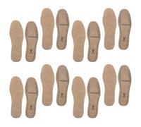 VALICLUD 8 Paar Zuschneidbare Wollfilz Einlegesohlen Gepolstert Atmungsaktiv und Stoßdämpfend Warme Schuhinnensohlen für Damen Herren Passend für Winterstiefel und Schneeschuhe Khakifarben