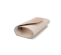 VALICLUD Abendtasche Modische Clutch Elegante Handtasche Mit Strasssteinen Magnetverschluss Seide Satin Für Hochzeiten Und Ball Beige