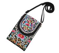 VALICLUD Bestickte Umhängetasche im Ethno Stil aus Canvas mit Leichtem Design und Praktischem Stauraum für Damen und Mädchen zur Feierlichkeit und Alltag