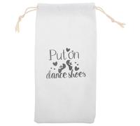 VALICLUD Canvas Ballettschuhe Tasche mit Kordelzug Verschleißfest und Stilvoll Aufbewahrung für Spitzenschuhe für Tänzerinnen bei Proben und Wettbewerben