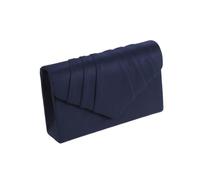 VALICLUD Damen Abendhandtasche aus Samt Elegante Clutch Tasche in Navy mit Druckverschluss und Kordel für Ball und Abiball