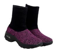 VALICLUD Damen Schneestiefel mit Futter Warme Mittelhohe Winterschuhe aus Atmungsaktivem Material Bequeme Herbststiefel für Lange Spaziergänge Rutschfest und Leicht