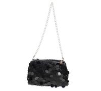 VALICLUD Elegante Runde Pailletten Umhängetasche mit Kettenriemen aus Polyester und Metall Leichte Handtasche für Damen für Dates und Street Walks