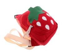 VALICLUD Erdbeer Tasche für Mädchen Kindergarten Handtasche aus Canvas Umhängetasche mit Verstellbarem Schultergurt für Tägliche Nutzung und Aktivitäten