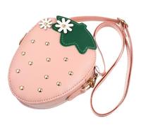 VALICLUD Erdbeer Umhängetasche in Pink Modische Münztasche mit Praktischem Kartenfach Kleine Geldbörse für und Mädchen zum und Ausgehen