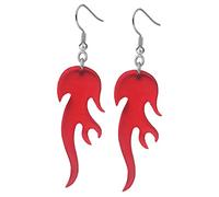 VALICLUD Flammen Ohrringe Für Damen Punk Feuer Anhänger Aus Transparentem Acryl Leicht Und Hautfreundlich Ideal Für Partys Festivals Und Besondere Anlässe