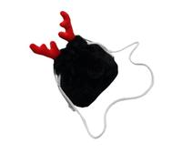 VALICLUD Fluffy Umhängetasche aus Wolle und Polyester mit Kordelzug Moderate Kapazität Bequemer Stil Crossbody Damentasche für Alltag und Freizeit