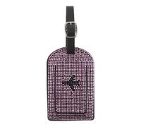 VALICLUD Gepäckanhänger Kofferanhänger Reise Id Anhänger mit Strasssteinen Pu Pink für Flugreisen Kreuzfahrten Rucksacktaschen