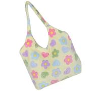 VALICLUD Große Beige Plüsch Schultertasche für Damen, Leicht und Geräumig | Fluffige Oberfläche, Schlichtes Minimalistisches Design, für Wochenendausflüge und Reisen, Passend für Laptop und Regenschirm