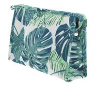 VALICLUD Grüne Kosmetiktasche Aus Canvas Print Tragbare Make-up-Tasche Für Handtaschen Vielseitig Einsetzbar Für Reisen Und Alltag Reißverschluss Für Einfache Organisation