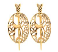 VALICLUD Haarnadeln und Filigrane Details mit Lebensbaum Motiv 2 Stück aus Legierung in Gold Komfortables Design für Mittelalterlichen Cosplay Schmuck