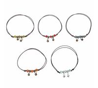 VALICLUD Handgefertigte Boho Fußkettchen aus Keramik für Damen und Mädchen Verstellbares Hippie Armband für Sommer und Abschlussfeier 10 Stück