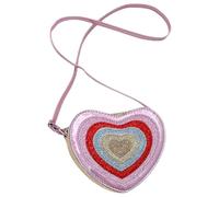 VALICLUD Herzförmige Umhängetasche Für Mädchen Leichte Crossbody Tasche Aus Pu Für Kinder Modische Kleine Geldbörse Für Alltag Und Freizeit