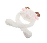 VALICLUD Kawaii Wintermütze mit Beweglichen Ohren Flauschige Plüschmütze für Damen Warme Ohrenschutz Mütze für Kaltes Wetter Tierkappe für Cosplay und Fotoshooting