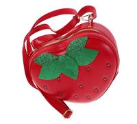 VALICLUD Kleine Erdbeer Umhängetasche Für Mädchen Verstellbarer Pu Schultergurt Süße Crossbody Handtasche Bequem Tragbar Für Junge Mädchen Vielseitig Einsetzbar Als Schulter Handtasche