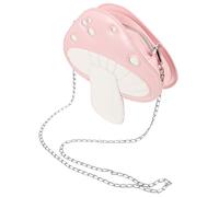 VALICLUD Kleine Pilz-umhängetasche Aus Lackiertem Pu-leder Sommerliche Crossbody Tasche Für Mädchen Und Teenager Modische Leichte Und Niedliche Schultertasche in Rosa Für Alltag Und Geschen