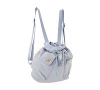 VALICLUD Kleiner Damen-rucksack mit Kordelzug Canvas-material Praktischer Kordelzugverschluss Geeignet für Sport und Freizeit in Himmelblau