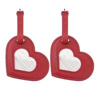 VALICLUD Kofferanhänger Lustig Bordkartenetikett Kofferanhänger 2 Stück Koffer Rotes Herzform-etikett Auffälliges Gepäck Zum Modischen Aufhängen Flugzeug Herz
