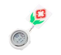 VALICLUD Krankenschwesteruhr Digitale Taschenuhr Mit Stoppuhr Chronograph Wecker Einziehbare Clip-Design Für Damen Pflegeuniform Arztkittel