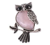 VALICLUD Kreative Eulenbrosche Kristall Mantelnadel Pink Schmuck Anstecknadel für Damen Kleidung Party