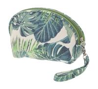 VALICLUD Kulturtasche Für Damen Make-up-Tasche Mit Reißverschluss Reise-kulturbeutel Aus Canvas Schminktasche Mit Fächern Kosmetiktasche Für Reisen Beutel Mit Monstera-Muster