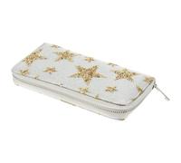 VALICLUD Lange Geldbörse für Frauen Damen Geldbörsen Clutch mit Sternenmuster Pu Leder Reißverschluss Mehrlagiges Design Große Kapazität Leicht Gelb für Frauen und Mädchen für Prom