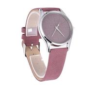 VALICLUD Lederarmbanduhr Damen Dünn Modische Quarzuhr Rotes Lederband Elegante Damenuhr Minimalistisches Zifferblatt Alltag Feier