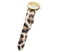 VALICLUD Mädchen Armbanduhr Cartoon Katzenbart Quarzuhr Verstellbares Pu Lederband Modische Kinderuhr