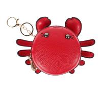 VALICLUD Mini Geldbörse Damen Aus Pu Cartoon Krabbe Münztasche Kleine Brieftasche Für Schlüssel Alltag Reisen Praktische Handtasche