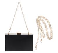VALICLUD Modische Damenhandtasche Acryl Quadratbeutel Clutch Tasche in Schwarz für Riegel Party und Dinner Party Kleine Geometrische Abendtasche im Match Stil