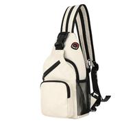 VALICLUD Multifunktionale Canvas Tasche mit Praktischem Reißverschluss und Glatten Kabeln Leichte Crossbody Tasche für Reisen und Einkaufen in Weiß